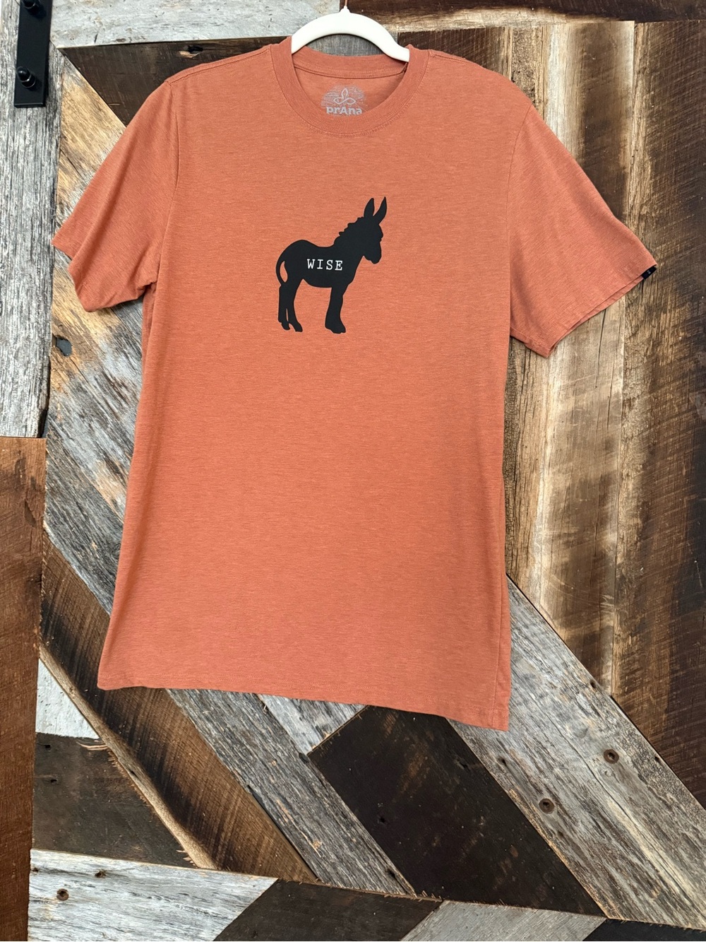 Prana Men’s 'Wise' Donkey Graphic Tee - Rust-Medium
